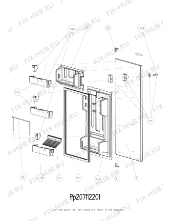 Взрыв-схема холодильника Dometic EA365LD - Схема узла C10 Door